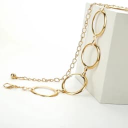 Fashion Womens Full Circle Metal Wide Chain Belt Waist Dress Adjusted Waistband