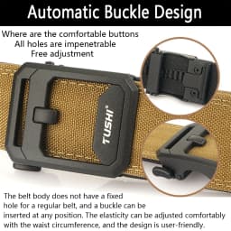 TUSHI New 4.3cm Hard Gun Belt for Men and Women Alloy Automatic Buckle Tactical Outdoor Belt 1100D Nylon Military IPSC Belt Male