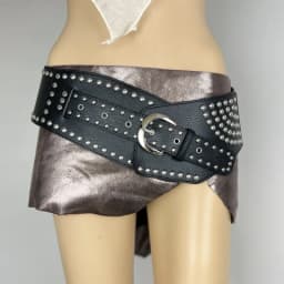 Y2K Harajuku High Street Personality Rivet Decoration Wide Belts For Women Vintage Punk Spice Girl Waistband Cinturones De Mujer