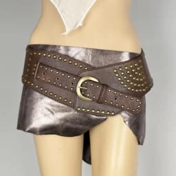 Y2K Harajuku High Street Personality Rivet Decoration Wide Belts For Women Vintage Punk Spice Girl Waistband Cinturones De Mujer