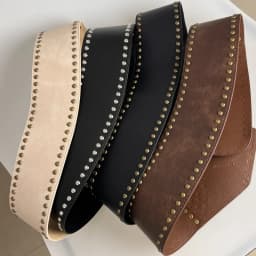 Y2K Harajuku High Street Personality Rivet Decoration Wide Belts For Women Vintage Punk Spice Girl Waistband Cinturones De Mujer