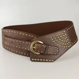 Y2K Harajuku High Street Personality Rivet Decoration Wide Belts For Women Vintage Punk Spice Girl Waistband Cinturones De Mujer