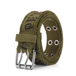 Fashion Retro Unisex Belts Double Pin Buckle Design Canvas Belts Men Belt Trend Casual Simple Men & Women Jeasn Belts
