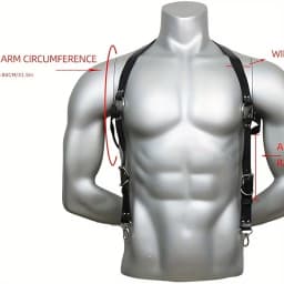 Men's seat belt set, adjustable artificial Faux Leather buckle shoulder armor seat belt, steampunk belt, wedding punk harness