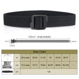 VATLTY Metal-Free Travel Belt for Men Plastic Buckle Tight Real Nylon Casual Belt Adjustable Work Belt Male No Metal Girdle