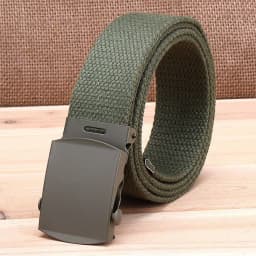 Fashion Men Belt Trend Weaving Canvas Alloy Smooth Buckle Men and Women Belt Casual Simple Sport Cowboy Belt Men