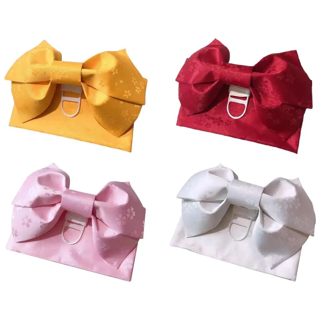 Japanese Kimono Obi Women Solid Yukata Belt Classic Geisha Kimonos Autumn Winter Waist Belt Sweet Dressing Bow Tie Setting Belt