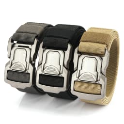 VATLTY 2023 Elastic Belt for Men Aluminum Alloy Quick Release Buckle Unisex Hiking Belt Military Tactical Belt Stretch Girdle
