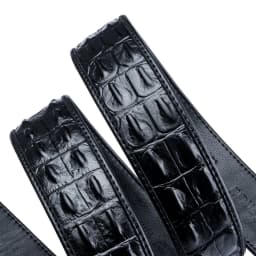 Hi-Tie Crocodile Designer Luxury Genuine Leather Belts for Men Casual Jeans Belt Strap Gold Automatic Buckle Black Belt PD-2036