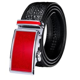 Hi-Tie Crocodile Designer Luxury Genuine Leather Belts for Men Casual Jeans Belt Strap Gold Automatic Buckle Black Belt PD-2036