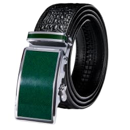 Hi-Tie Crocodile Designer Luxury Genuine Leather Belts for Men Casual Jeans Belt Strap Gold Automatic Buckle Black Belt PD-2036