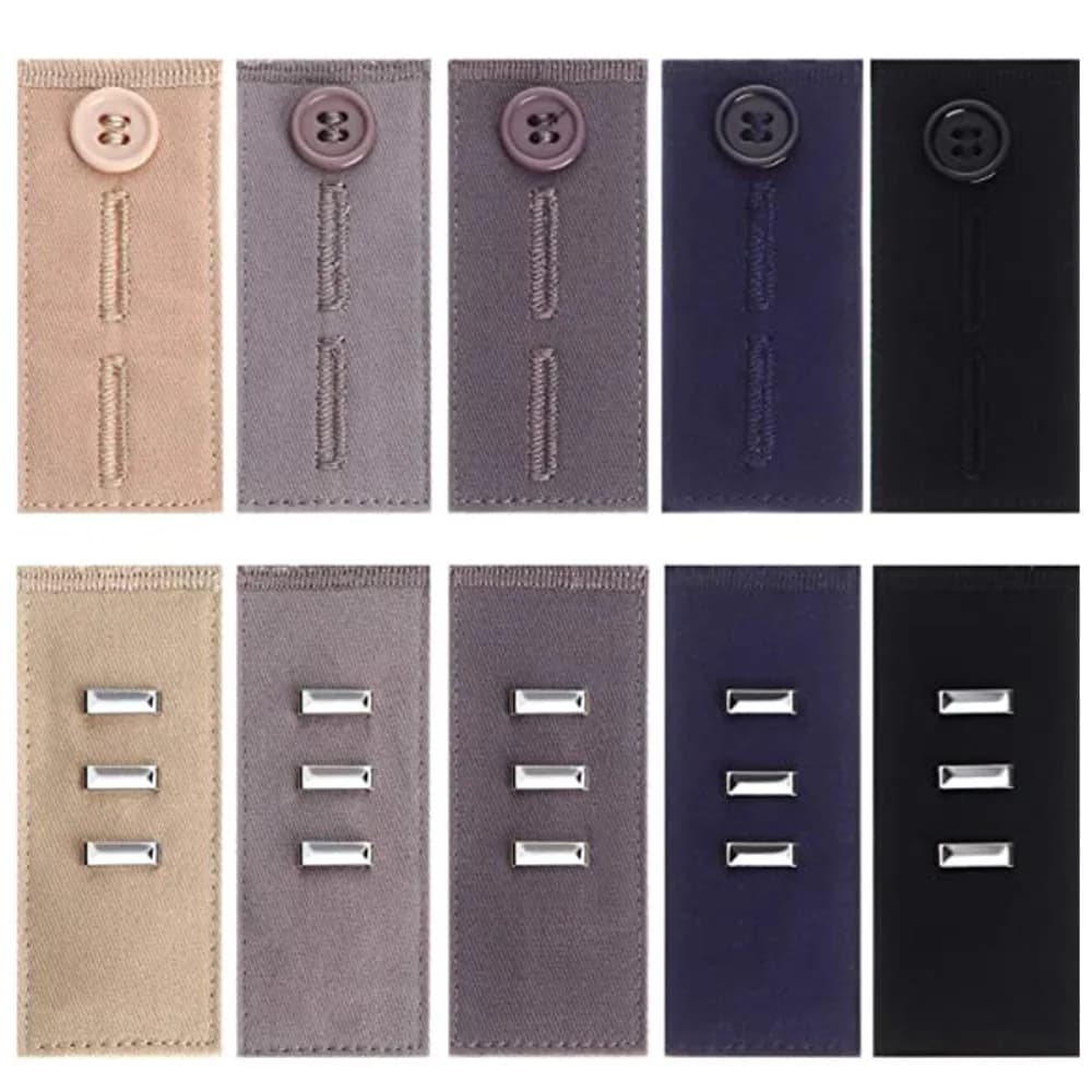 5pcs Waistband Extenders Button Extender Waist Expanders Set Pants Hook Extender for Men Women Jeans Pants Trousers