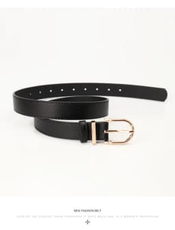 2.8x103cm Women PU Leather Belts Simple Metal Buckle Belt Girls Dress Jean Pants Waistband Belts for Lady