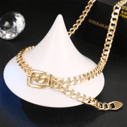 1 PC Women's Chain Belt Metal Waist Chain Dress Belts Metal Belt Adjustable