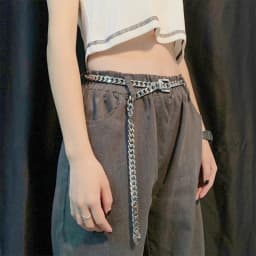 1 PC Women's Chain Belt Metal Waist Chain Dress Belts Metal Belt Adjustable