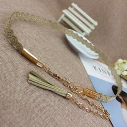 New Elegent Belts for Women Fashion Metal Chain Waist Rope Ladies Tassel Waistband Solid Party Belt Thin Dress Decor Belts Gift