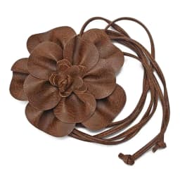 Boho Flower Waist Belt for Women Girls Floral Faux Leather Rope Waist Band Wedding Dress Thin Waistband Fashion Clothes Decor