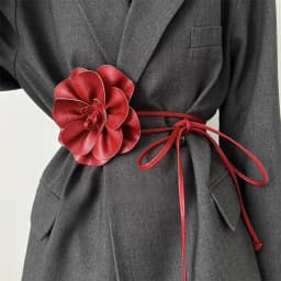 Boho Flower Waist Belt for Women Girls Floral Faux Leather Rope Waist Band Wedding Dress Thin Waistband Fashion Clothes Decor