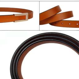 Waist Decoration Versatile Leather Belt Luxury Design Women Metal Slide Buckle Belt Trouser Dress Belts
