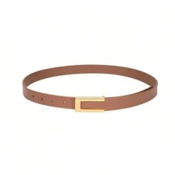 Waist Decoration Versatile Leather Belt Luxury Design Women Metal Slide Buckle Belt Trouser Dress Belts