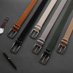 Men Belts High Quality PU Leather LONG Large Pin Buckle Metal Automatic Buckle Male Multi Style Belts Strap Male