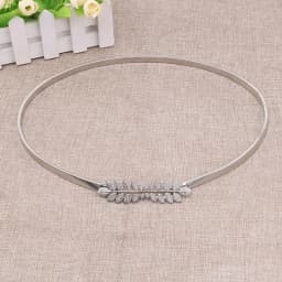 Elegant Metal Elastic Women Belts Gold Silver Rhinestone Thin Dress Waist Belts Ladies Female Waistbands Straps