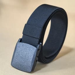 Metal Free Men's Elastic Belt Quick Release Nylon Buckle Soft Fiber Unisex Stretch Girdle Hiking Fishing Sport Belt