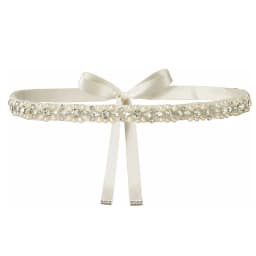 JLZXSY Handmade Pearl Beaded Bridal Wedding Belt Sash, Rhinestone Crystal Belt for Brides Bridesmaid Women Prom Dresses