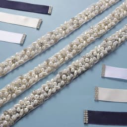 JLZXSY Handmade Pearl Beaded Bridal Wedding Belt Sash, Rhinestone Crystal Belt for Brides Bridesmaid Women Prom Dresses