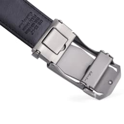 Men's Leather Ratchet Belt Dress with Slide Click Automatic Buckle Plus Size Luxury Ceinture