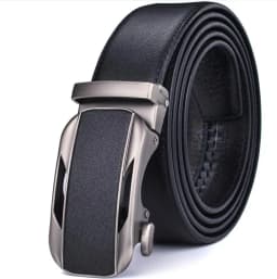 Men's Leather Ratchet Belt Dress with Slide Click Automatic Buckle Plus Size Luxury Ceinture