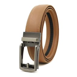 Leather Men's Women's 3.1cm Click Belt with High Quality Alloy Automatic Buckle Unisex Classic Business Belts for Jeans