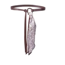 Y2k Punk Girls Scarf Waist Belt Retro Pu Leather Women's Belt Bohemian Style Silk Scarf Waist Rope Trendy Jeans Dress Decorative