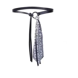 Y2k Punk Girls Scarf Waist Belt Retro Pu Leather Women's Belt Bohemian Style Silk Scarf Waist Rope Trendy Jeans Dress Decorative