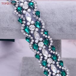 TOPQUEEN Women Dresses Elastic Belt Fashion Sparkly Rhinestone Stretch Waistband Travel Party Decoration Plus Size Customized