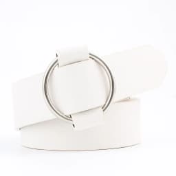 Trend Women Belt Fashion Round Buckle Design Imitation Leather Belt Simple and Versatile Youth Student Decoration Jeans Belt