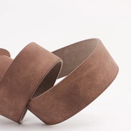 Trend Women Belt Fashion Round Buckle Design Imitation Leather Belt Simple and Versatile Youth Student Decoration Jeans Belt