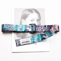 New Hot Women Belt Double Ring Buckle Chinese Style Pattern Design Women Canvas Belt Casual Women Cowboy Pants Decorate Belt