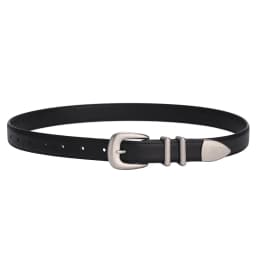Maikun New Vintage Ladies Leather Belt Simple All-Match Silver Buckle Decorative Belt For Women