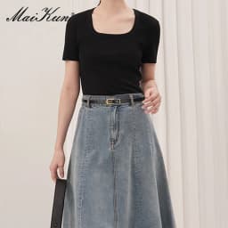 Maikun Women's Business Genuine Leather Belt Fashion Casual Thin Belt For Suit Skirt Dresses