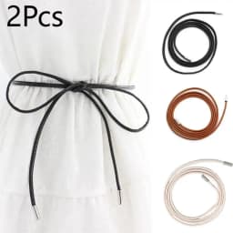 Hot 2Pcs Female Waist Chain Thin Belt Simple Decoration Tie With Dress Long Waist Rope Knotted Vintage Dresses String Waistbands