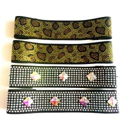 Afashion Kalanxi Latin Dance Elastic Waist Belt Women's Color Diamond Performance Elasticity Wide Waistband Dance Practice Acc