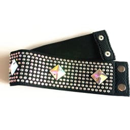 Afashion Kalanxi Latin Dance Elastic Waist Belt Women's Color Diamond Performance Elasticity Wide Waistband Dance Practice Acc