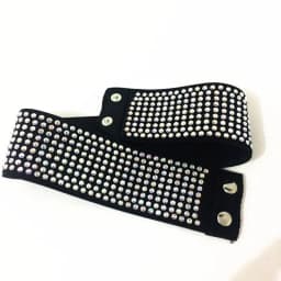 Afashion Kalanxi Latin Dance Elastic Waist Belt Women's Color Diamond Performance Elasticity Wide Waistband Dance Practice Acc