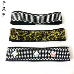 Afashion Kalanxi Latin Dance Elastic Waist Belt Women's Color Diamond Performance Elasticity Wide Waistband Dance Practice Acc