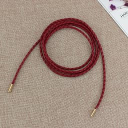New Round Leather Rope Thin Belt Women Fashion Decorative Knotted Waist Rope Simple Self-Tie Skirt Coat Waist Belts Strap