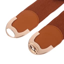 Wide Elastic Belts for Women Stretch Ladies Waist Belt with Fashion Gold Buckle, Vintage Classic Plus Size Belts for Women