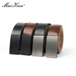 Maikun Genuine Leather Belt Men's Luxury Brand Handmade Vintage Pure Cowskin Casual Pin Buckle Youth Belts