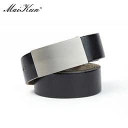 Maikun Genuine Leather Belt Men's Luxury Brand Handmade Vintage Pure Cowskin Casual Pin Buckle Youth Belts