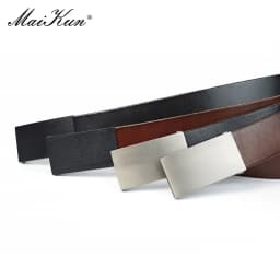 Maikun Genuine Leather Belt Men's Luxury Brand Handmade Vintage Pure Cowskin Casual Pin Buckle Youth Belts